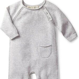 Hope & Henry Baby Raglan Sweater Romper, 0-3m